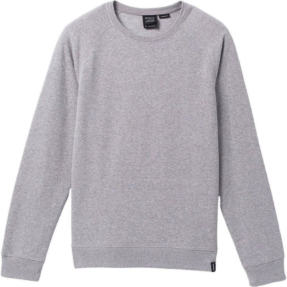 PrAna Cardiff Soft Fleece Crewneck Sweatshirt XLarge Heather Grey MSRP $110